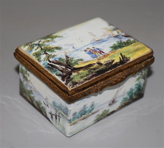A Continental enamel box